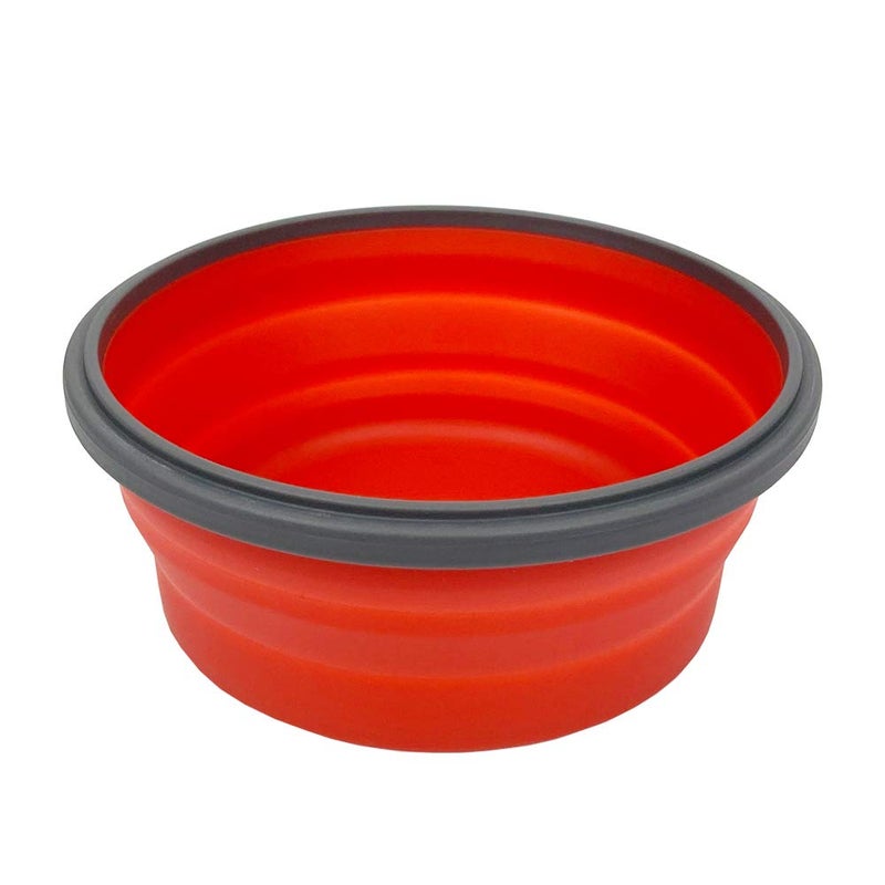 CARTINTS Red Collapsible Food Storage Bowls Silicone Travel Bowls with Leakproof Lids, Microwave and Freezer Safe, Set of 4 - Image 4